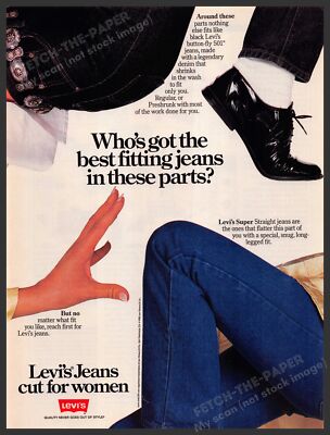 Levi's 1980s Magazine Print Advertisement 1985 Jeans Cut for Women