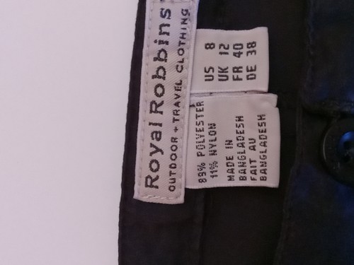 Royal Robbins schwarze Damen-Wander-/Outdoor-Reisehose – Größe 8 regulärer Knopf - Bild 6 von 9
