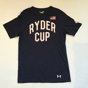 Mens Ryder Cup 2016 Under Armour T Shirt Heat Gear Loose Blue Sz M EUC | eBay