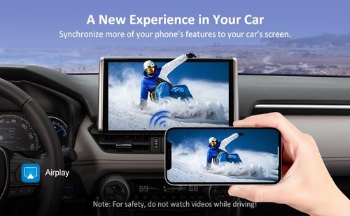 Dreryrit MX 3 in 1 Adattatore Wireless CarPlay Android Auto/AirPlay Specchio con Pulsante - Foto 5 di 13