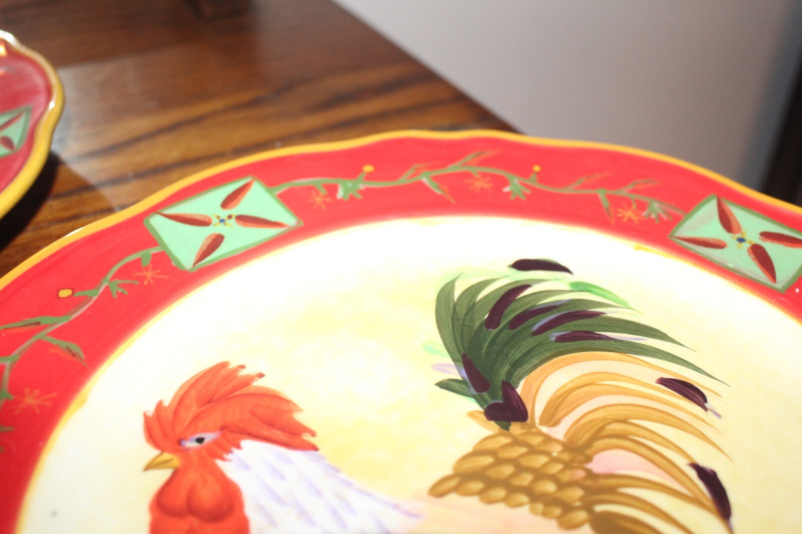 3 Oneida Fairweather Friends Rooster Dinner Plates eBay