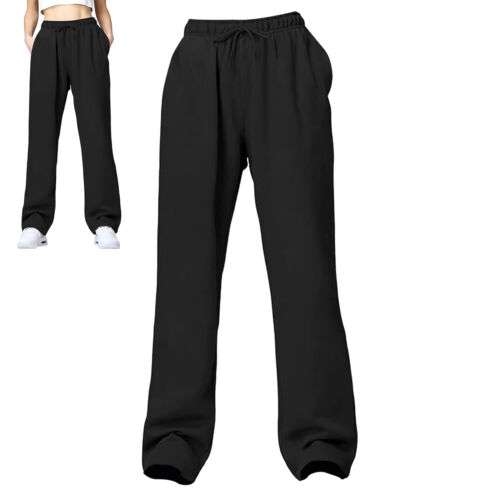 Wide Leg Sweatpants Women Baggy Pants High Waisted Yoga Pants Soft Wide Straight - Picture 16 of 35
