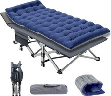 SLSY 880lbs Heavy Duty Folding Camping Cot 75"x28" Padded Guest Bed with Bag