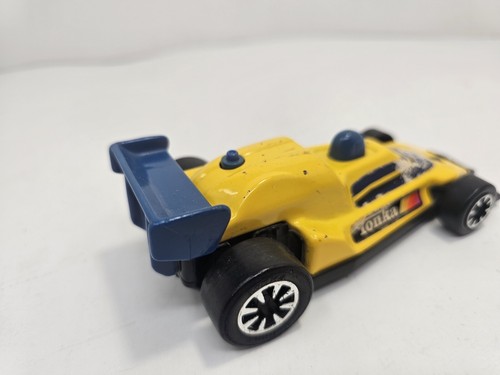 Vintage Tonka Indy Race Car Die Cast Metal And Plastic Yellow Black Blue 6" - Bild 4 von 6