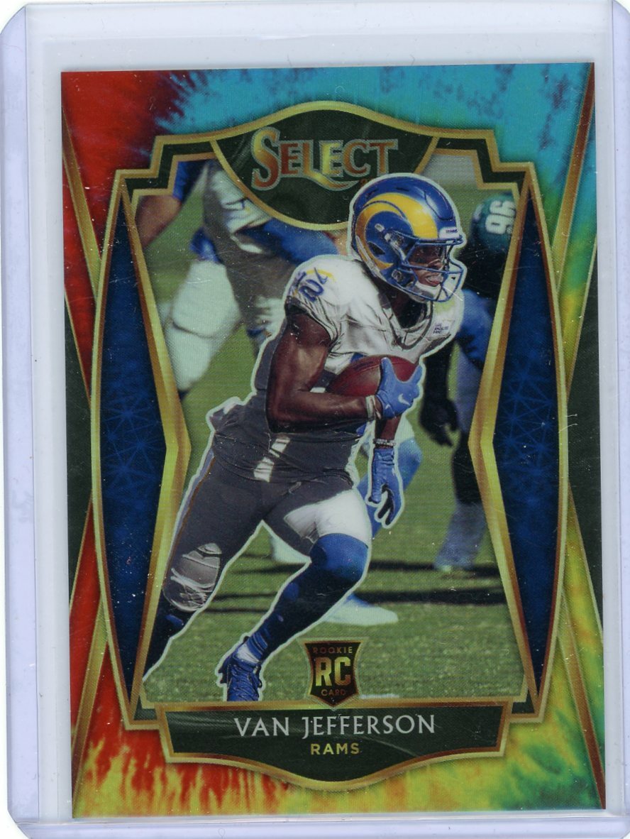 2020 Panini Select Football Tie-Dye Prizm Rookie #71 Van Jefferson #09/25
