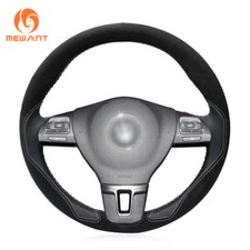 Suede Leather Steering Wheel cover for VW Gol Tiguan Passat B7 CC Touran Jetta