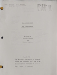 Classic Script The Bionic Woman The Ghosthunter Richard Anderson Notes copy