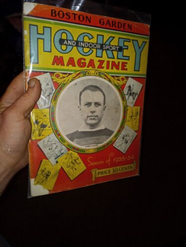 1933-1934 NHL Hockey seltenes Vintage Programm Boston Bruins Harry Oliver Cover - Bild 3 von 11