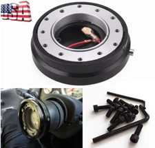 Universal Car Steering Wheel Quick Release Hub Adapter Snap Off Boss Kit Black