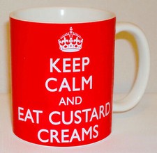 Keep Calm & Eat Custard Creams Mug Can Personalise Great Biscuit Cookie Tea Gift