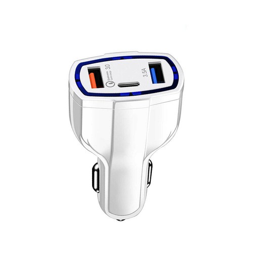 Adaptateur chargeur de voiture rapide USB 3 ports 35 W et câble de charge rapide 6A type C 3 6 10 pieds - Photo 44 sur 53
