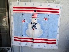  NEW  HANDMADE IN USA  BABY  CHILD  SNOWMAN  QUILT  46" W x 40"L
