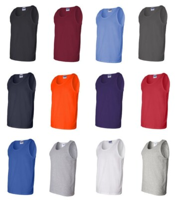 #ad GILDAN 2200 Mens NEW Ultra Cotton Tank Top Muscle Sports T Shirt $10.83