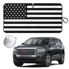 For 2007-2024 GMC Acadia US Flag Car Windshield Sun Shade Front Heat Block Cover