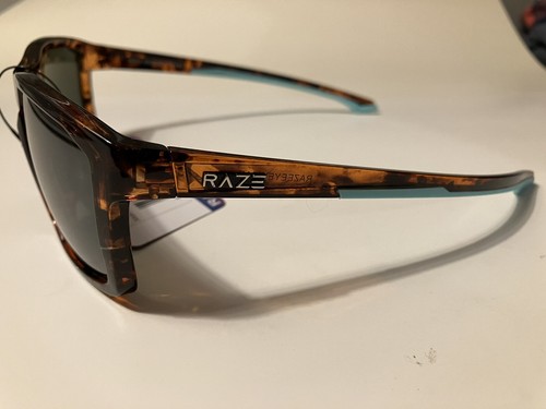 Gafas de sol RAZE Journey Tortuga marco turquesa lentes de humo 26322 - Imagen 12 de 23