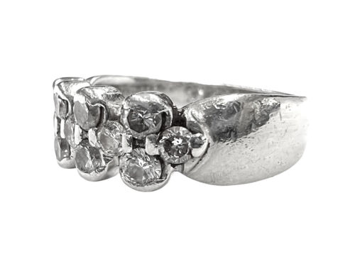 Anillo con racimo de diamantes y platino D.Vatche simplemente impresionante 0,65 quilates - Imagen 2 de 3