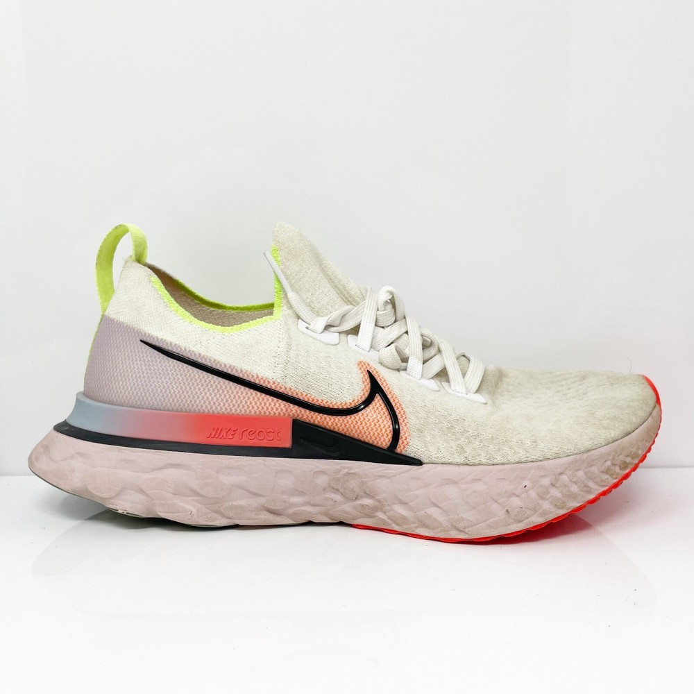 Nike Womens React Infinity Run FK Running Shoes Ivory Size 8.5 CW5636-100