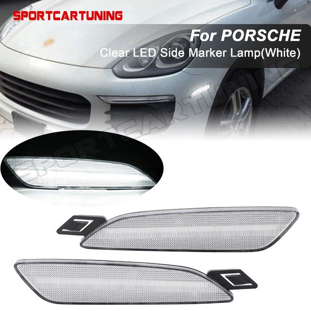 White LED Bumper Side Marker Light Lamp Clear Lens For 20152018