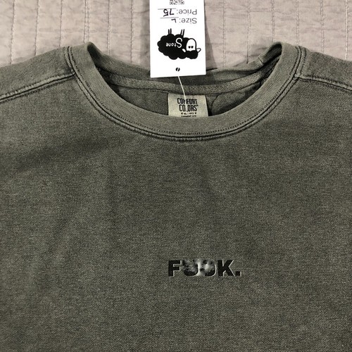 Club Black Sheep Sweatshirt Men Large Gray F**K Pullover Pigment Novelty NWT - Picture 24 of 24