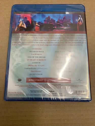Evanescence - Synthesis Live (NEW BLU-RAY) Slight Shrinkwrap Tear. Still Sealed - Picture 2 of 2