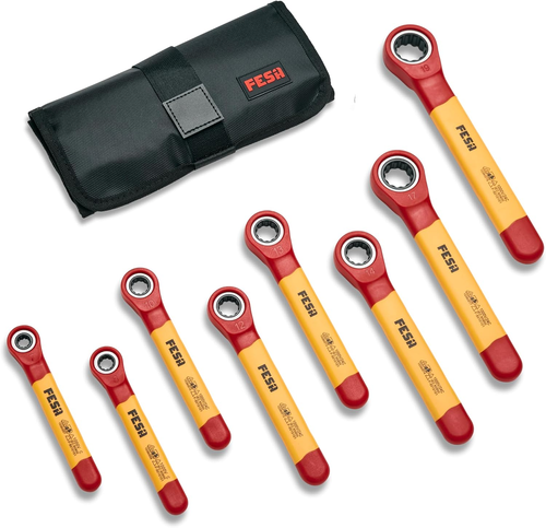FESA Insulated Ratchet Wrench Set - 8-Piece 1000V Box Wrench Set with Storage Po - 第 1/12 張圖片