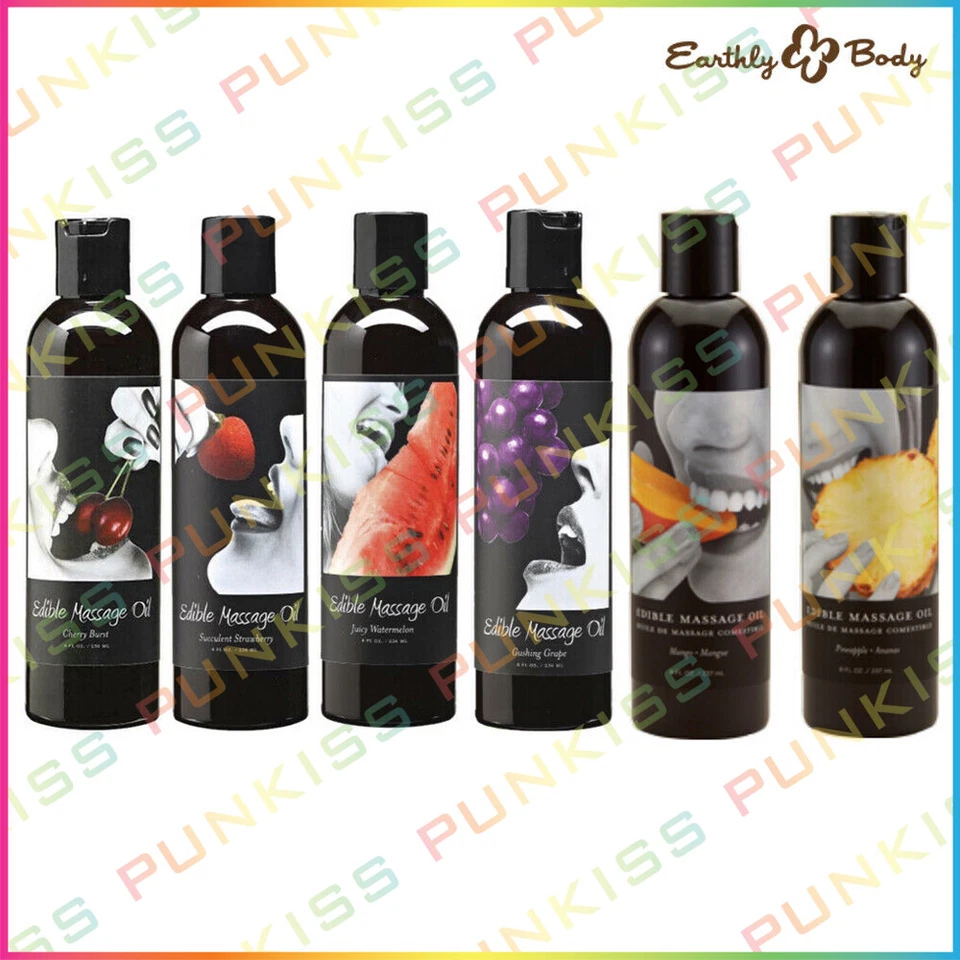 Earthly Body Natural Flavored Edible Massage Oil💋Pure Body Lotion Lube-Choose - Image 2 of 2