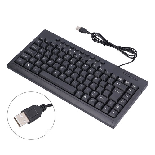 Wired Keyboard Mini 87 Keys USB Desktop Notebook Computer Accessories For Of IDS - Picture 3 of 18