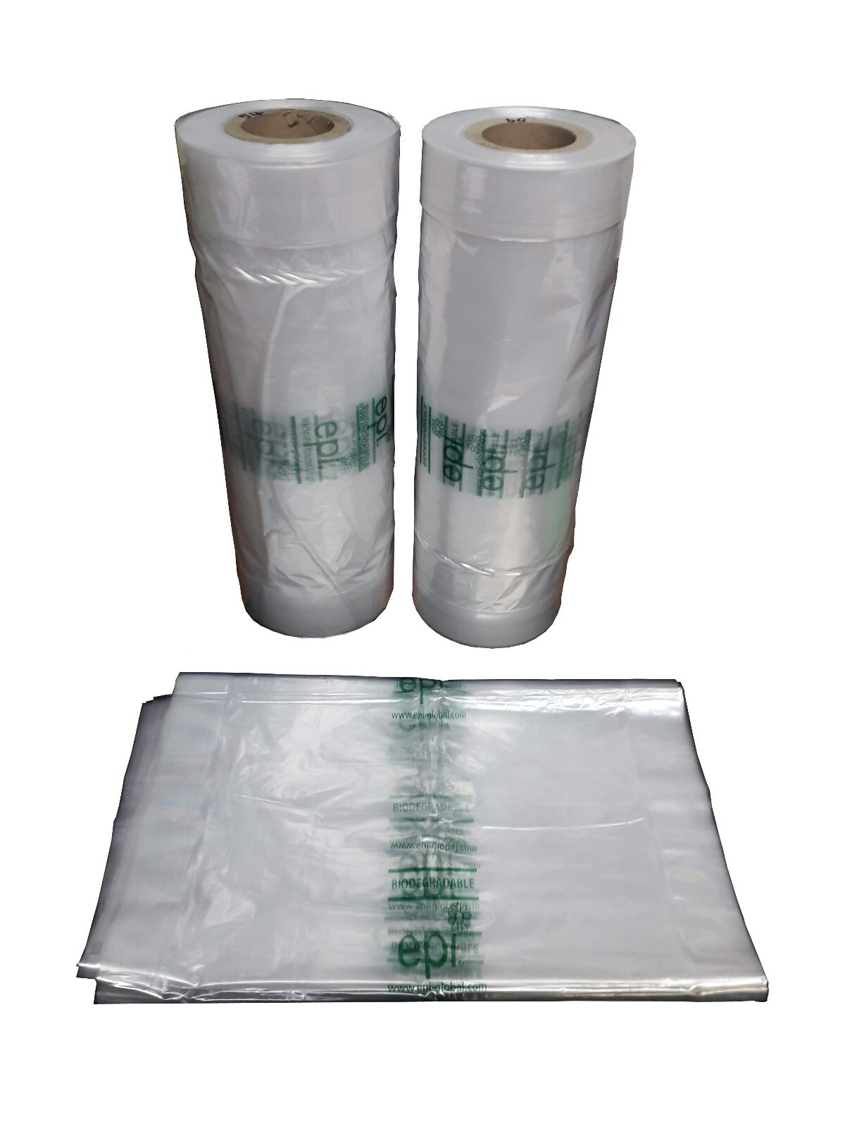 ECO BIO DEGRADABLE POLYTHENE GARMENT COVERS ROLL 42" DROP 10KG approx