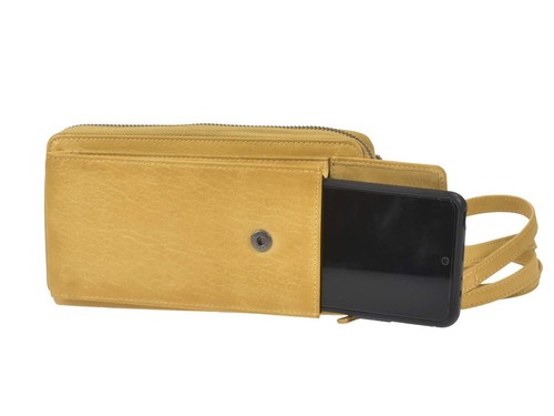 Greenburry Handy Umhängetasche mit Geldbörse Leder CANDY SHOP Handyfach 8x17cm - Bild 7 von 11