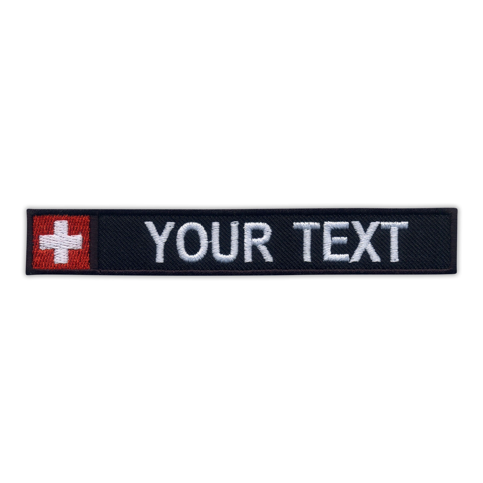 Swiss Flag Embroidered Name Patch Badge