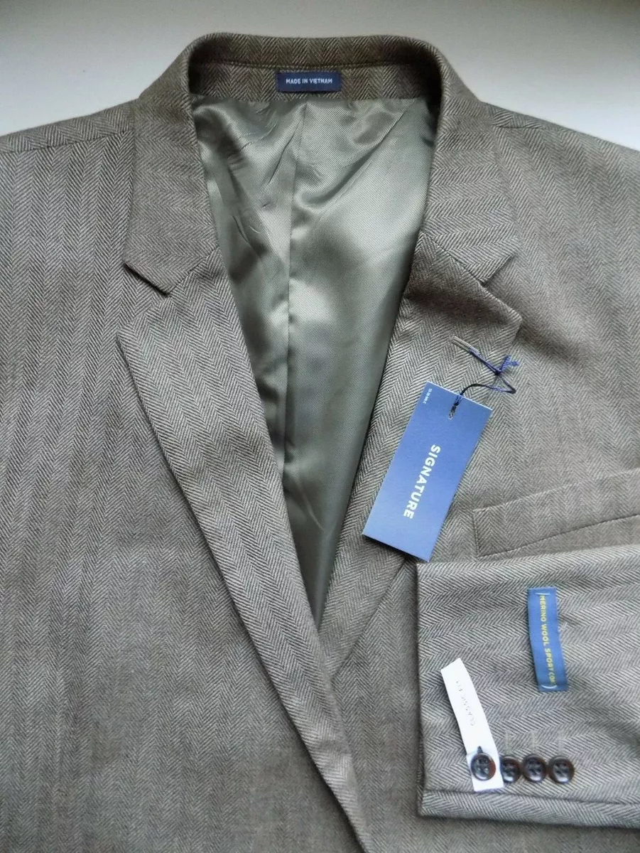 NEW STAFFORD 52 Regular Mens Classic Fit Sport Coat Jacket MERINO WOOL NWT  | eBay