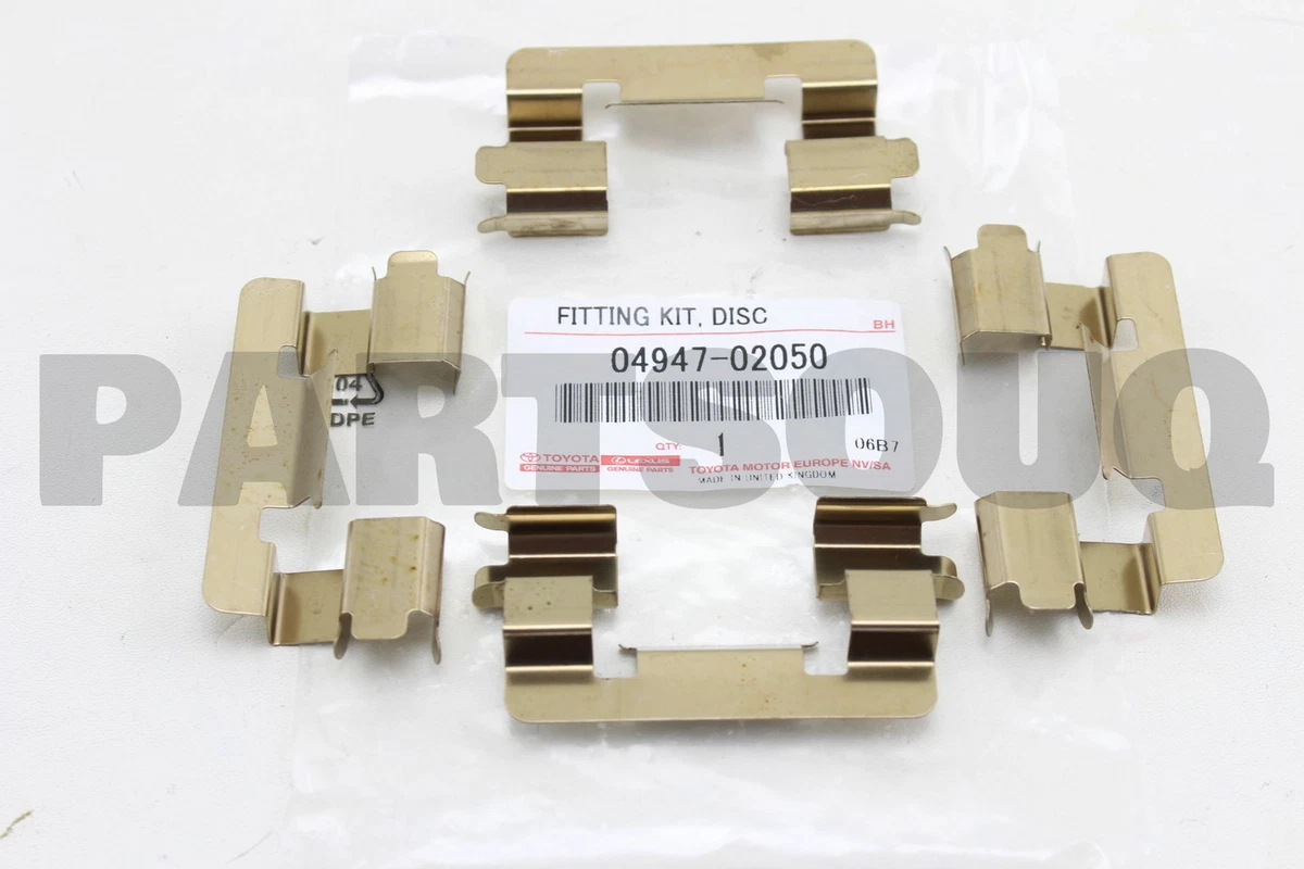 0494702050 Genuine Toyota FITTING KIT, DISC BRAKE, FRONT 04947  