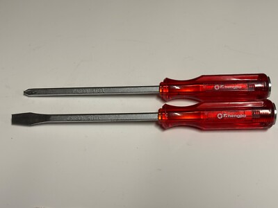 SET OF( 2)  R. HENGJIA CARBON STEEL A SCREWDRIVERS 8 X150MM FLAT & PHILLIPS