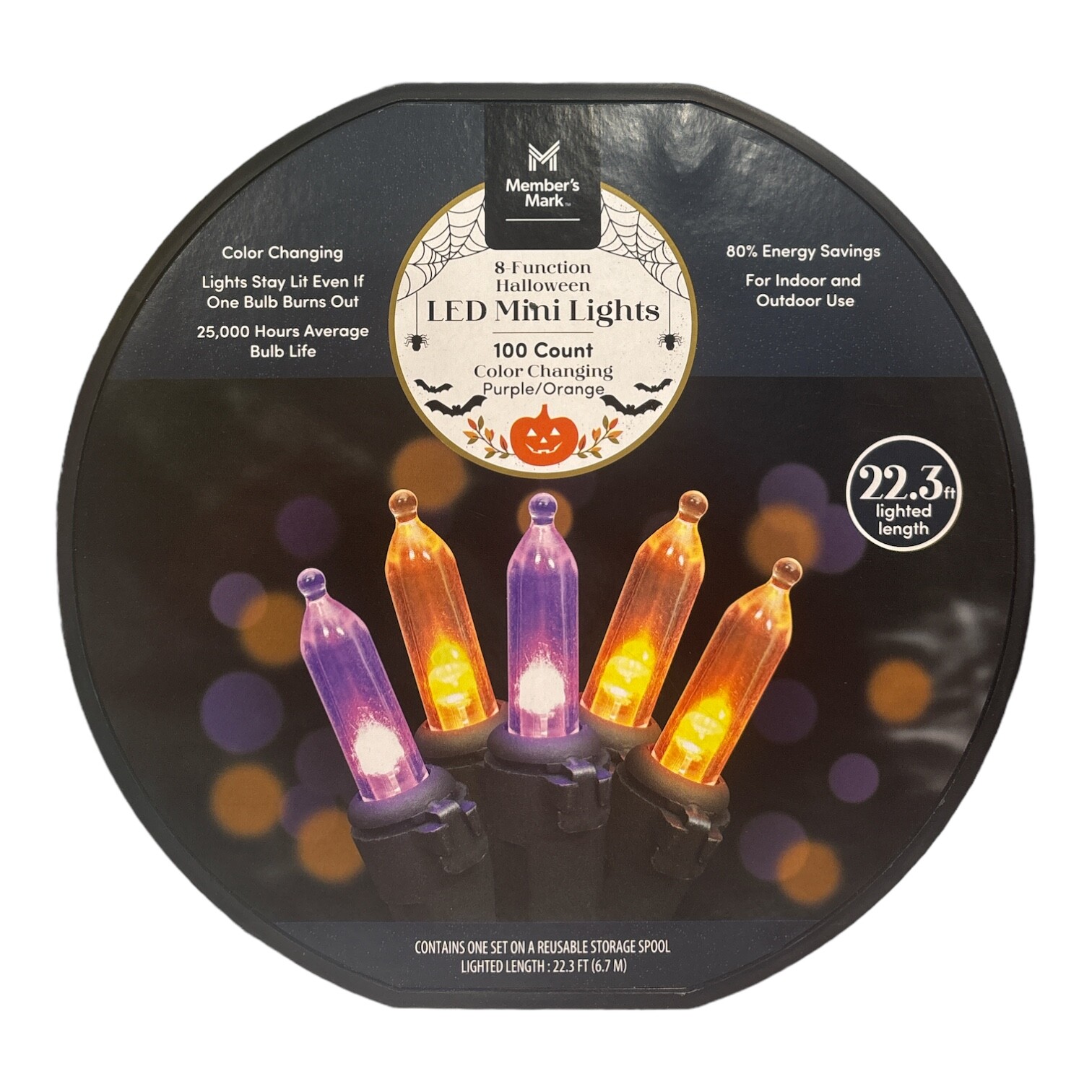 Участники отмечают Хеллоуинские светодиодные мини-фонари меняющие цвет 100 Карат 223 фута 4490₽