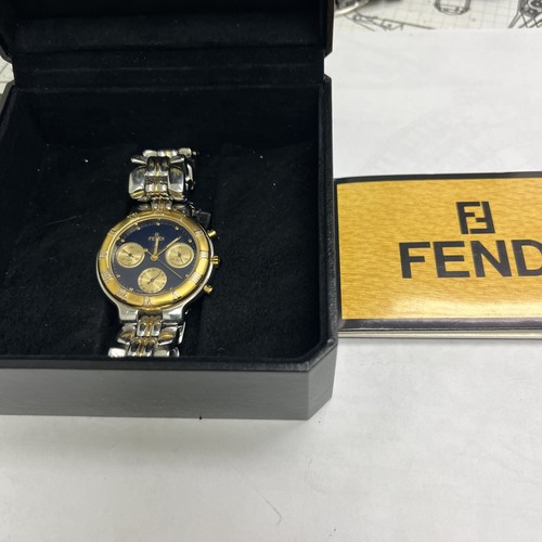 Fendi Men's Silver and Gold Watch 950G Model