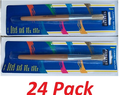 Sargent Art 56-1001 Painters Jumbo Brush, Paint, Soft Natural Bristles (24 Pack)