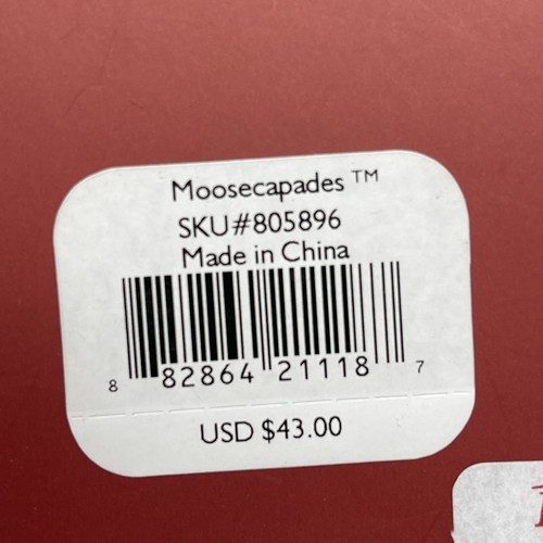 Lenox China Moosecapades Holiday Moose Ornament Christmas in Box - Picture 9 of 10