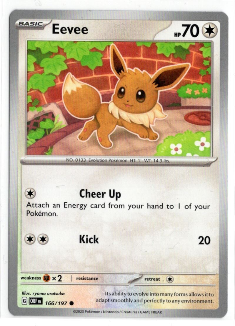 Pokemon Obsidian Flames 166/197 Eevee