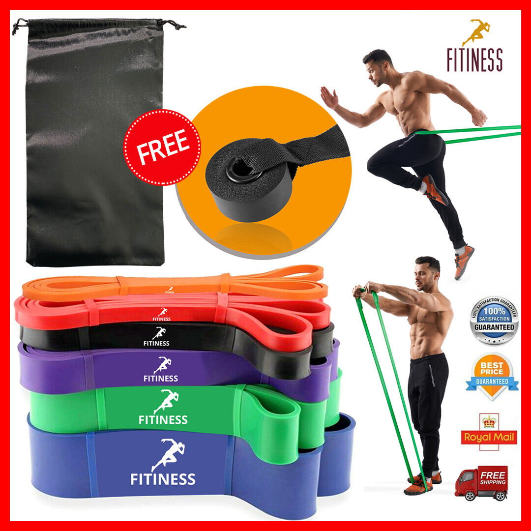 Strong Loop Resistance Bands Heavy Duty Exercise Sport Latex Fitness Gym Yoga UK