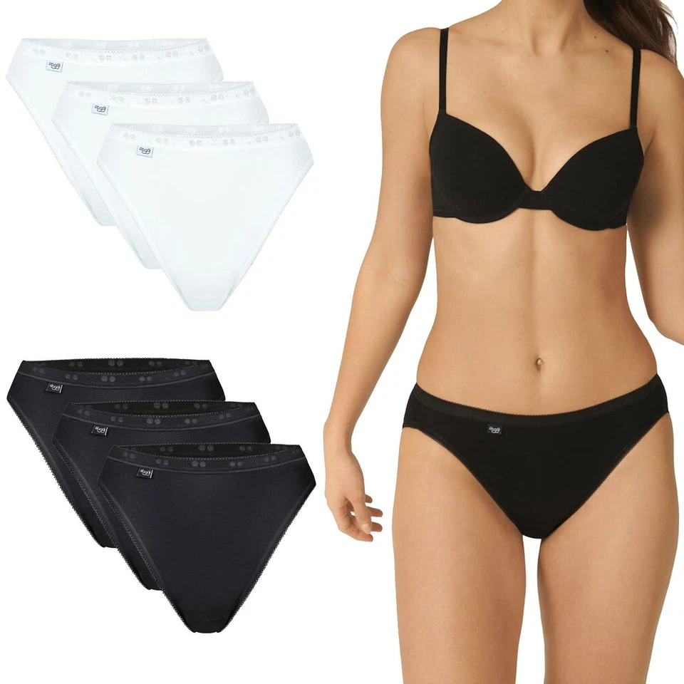 SLOGGI Damen Basic+ Tai Taillenslip sanfte Baumwolle klassischer Slip 3er Pack