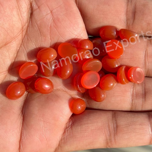 Natural Red Onyx Oval 4x6 mm to 15x20 mm Cabochon Loose Gemstone Lot - Picture 5 of 6