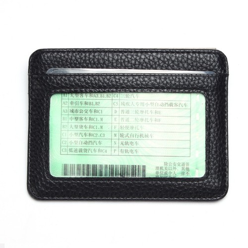 Leather Multi Card Organizer Wallet Credit Card Holder Thin Wallet Zipper Pocket - Picture 19 of 19
