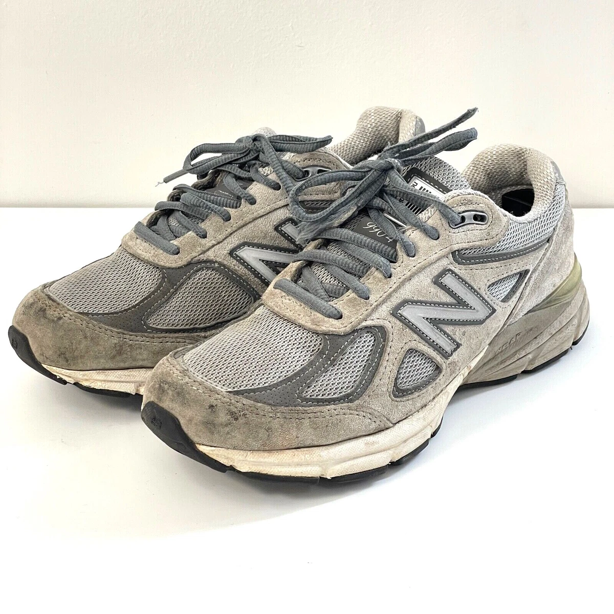 New Balance 990 v4 Running Walking Sneakers shoes size 8 B W990GL4 USA Grey USED