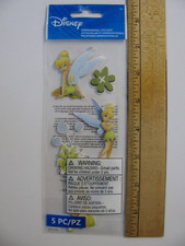 Disney Stickers TINKERBELL Flowers Dimensional 5 Pieces NOS