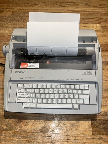 Brother GX-6750 Electronic Typewriter Tested Work Needs Ribbon NO KEYBOARD COVER