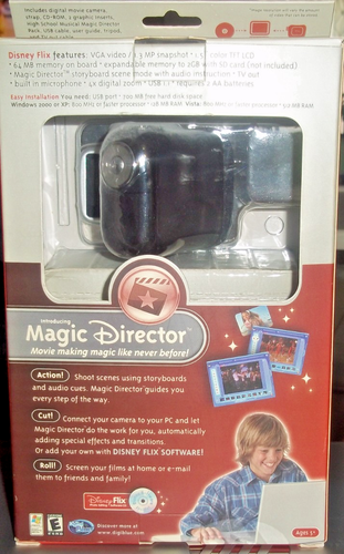 DISNEY FLIX VIDEO CAM INCLUDES HIGH SCHOOL MUSICAL MAGIC DIRECTOR PACK BRAND NEW - Picture 2 of 4