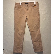 Brooks Brothers 346 Womens Tan Straight Leg Chinos Pants Nathalie Fit Size 12