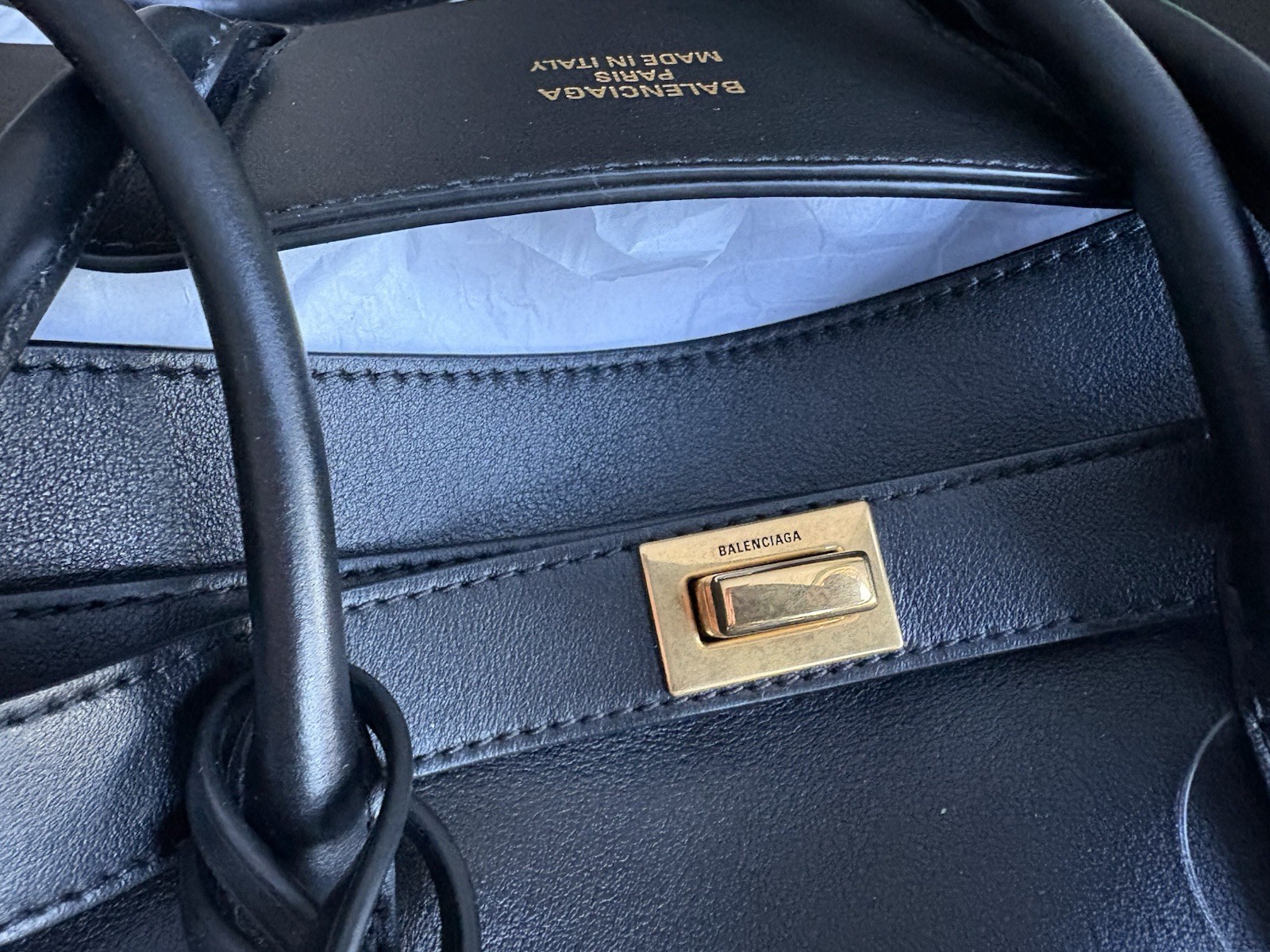 BALENCIAGA Women's Bel Air Medium Calfskin Leather Tote thumbnail 4