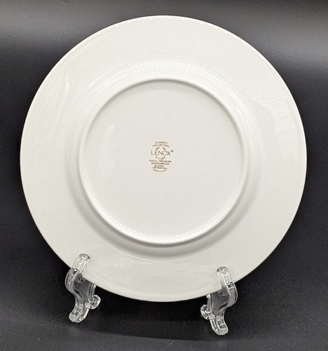Lenox Royal Treasure Two Salad Plates Blue White Gold Fine Bone China - Picture 3 of 4