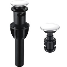 Bathroom Sink Drain, Pop Up Drain Stopper with Overflow, Lavatory Vanity Vess...